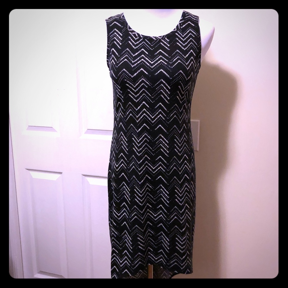 XHILERATION Midi Hi Lo Hem Tank Dress